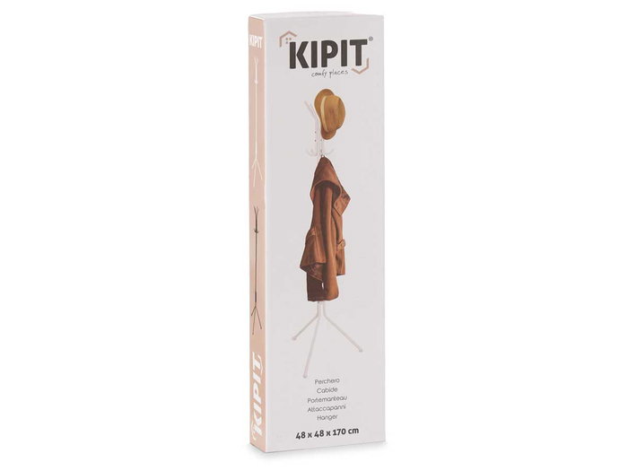 Kipit Perchero Metal Mate Blanco 59.5 x 6 x 26.5 cm (Set de 6)