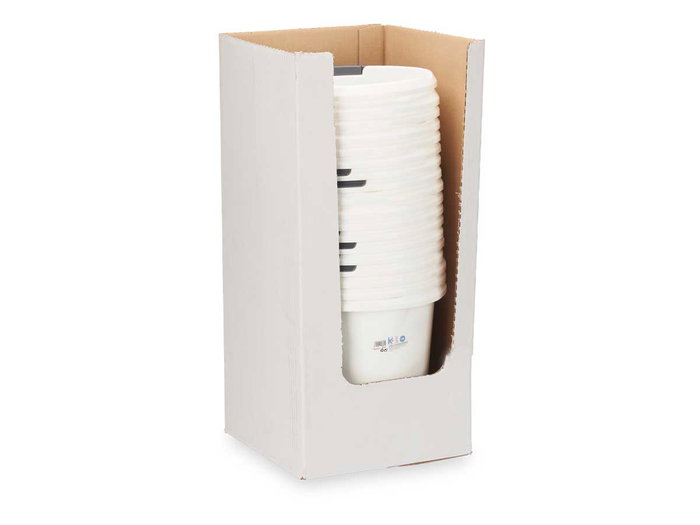 Arte Regal Cubo Asa Plast Medidor Blanco 10L Polipropileno 30x28.5x30 cm (Set de 18)