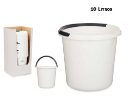 Arte Regal Cubo Asa Plast Medidor Blanco 10L Polipropileno 30x28.5x30 cm (Set de 18)