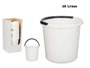 Arte Regal Cubo Asa Plast Medidor Blanco 10L Polipropileno 30x28.5x30 cm (Set de 18)