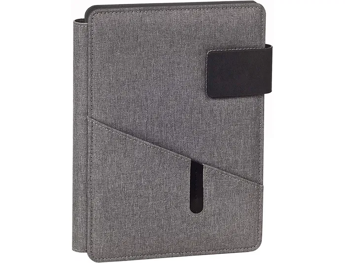 Carchivo Carpeta Portafolios Carchivo Venture DIN A5 con Cuaderno y Soporte Smartphone, Gris