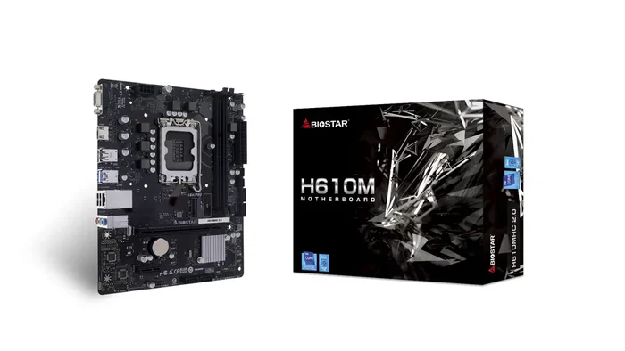Biostar H610MHC 2.0 Placa Base Intel H610 LGA 1700 Micro ATX para Procesadores Intel 12ª-14ª Gen Celeron, Core i3/i5/i7/i9, DDR4, HDMI, VGA, 64 GB Máx.