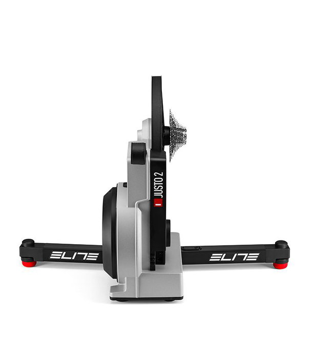 Elite Justo 2 Rodillo Inteligente Ciclismo Indoor con Potenciómetro, Pendiente 24%, Cassette Shimano 12v, WiFi, Ant+, FE-C y Bluetooth