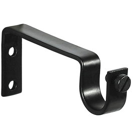RIEL CHYC Soporte Sencillo Forja Ø 20 mm Negro (Blister 2 Piezas)