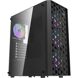 Darkflash DK351 Gabinete PC Torre Mediana ATX sin Fuente Alimentación Negro DF-DK351CL6-BK