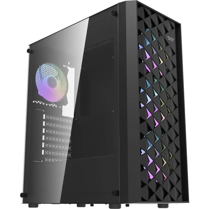Darkflash DK351 Gabinete PC Torre Mediana ATX sin Fuente Alimentación Negro DF-DK351CL6-BK