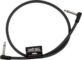 Ernieball Cable Flex Patch 24" Negro Cable de Instrumentos para Pedalera de Alta Calidad y Flexibilidad
