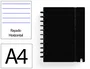 Carchivo Cuaderno Ingeniox Foam A4 80 Hojas Rayado Horizontal Negro