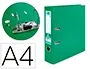 Liderpapel Documenta Archivador de Palanca A4 Verde con Rado y Compresor Metálico Lomo 75mm