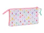 Safta Gabby's Dollhouse Estuche Escolar Portatodo con 3 Cremalleras, Bolso Triple 120x30x220 mm