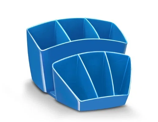 Cep Organizador de sobremesa con 7 compartimentos, azul