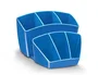 Cep Organizador de sobremesa con 7 compartimentos, azul