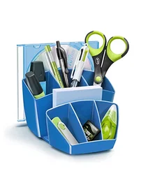 Cep Organizador de sobremesa con 7 compartimentos, azul