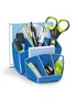 Cep Organizador de sobremesa con 7 compartimentos, azul