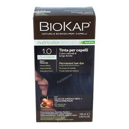 Biokap Rapid Negro Natural 1.0 Tinte para el Cabello de Rápida Aplicación en 10 Minutos 140Ml