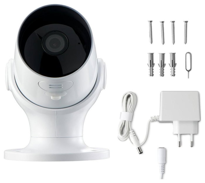 Hama 176645 Cámara de vigilancia blanca con WLAN y visión nocturna