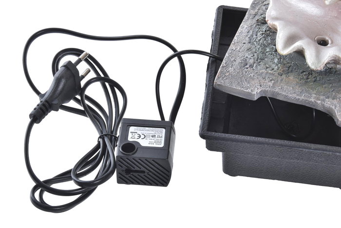 DKD Home Decor Fuente Oriental Azul Gris Resina LED 13 x 18 x 13 cm (4 Unidades)