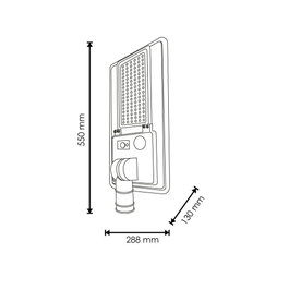 Farola LED Solar 200W 5000K con Panel 6V 20W y Batería 20Ah