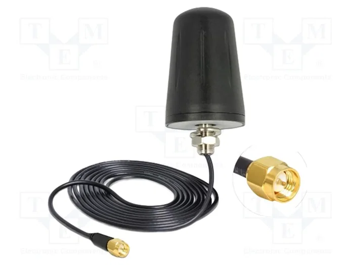 DeLOCK Antena LoRa 868 MHz con conector SMA y cable de 3 m