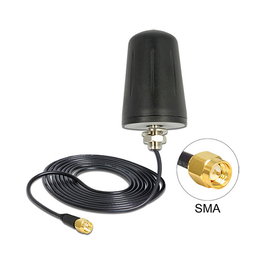 DeLOCK Antena LoRa 868 MHz con conector SMA y cable de 3 m