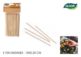 Algon Set 100 Pinchos Higiénicos Bambú 150 x 2.5 mm Algo (36 Unidades)