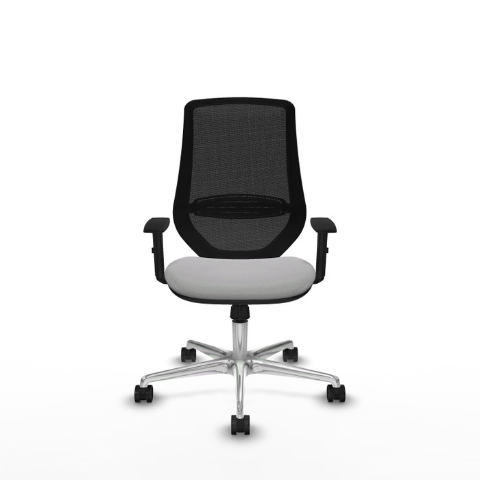 PIQUERAS Y CRESPO Silla de oficina Mardos con mecanismo Sincro, Gris claro/Negro