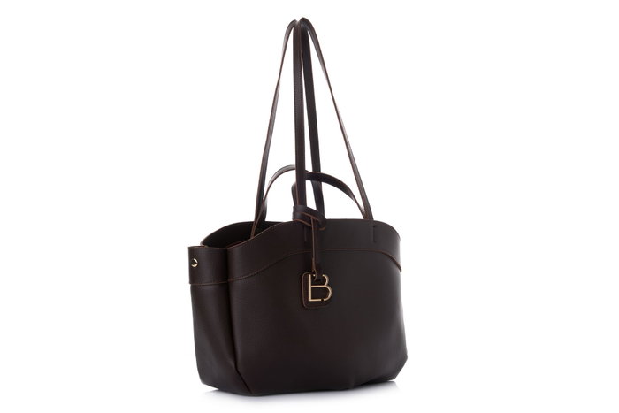 Lucky Bees Isla v2 Bolso de Hombro Marron Cuero de Polivinilo 42x19x22cm