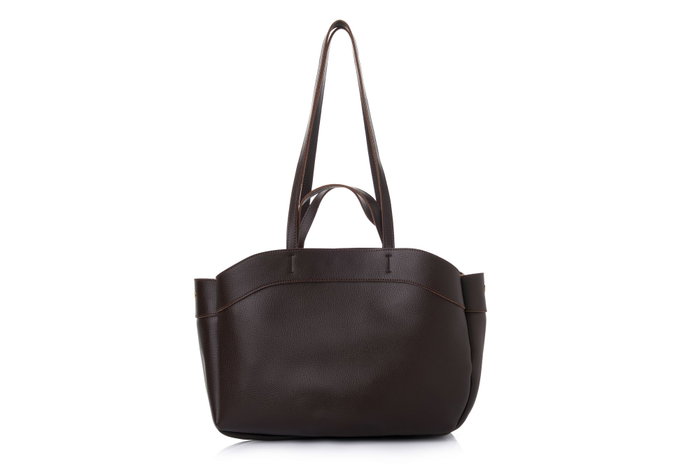 Lucky Bees Isla v2 Bolso de Hombro Marron Cuero de Polivinilo 42x19x22cm