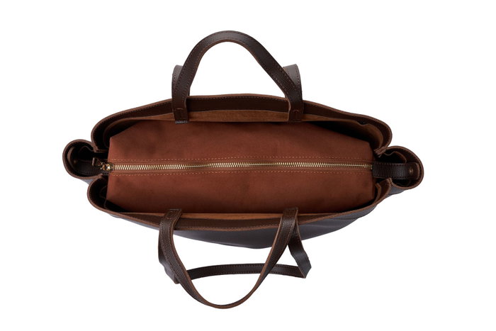 Lucky Bees Isla v2 Bolso de Hombro Marron Cuero de Polivinilo 42x19x22cm