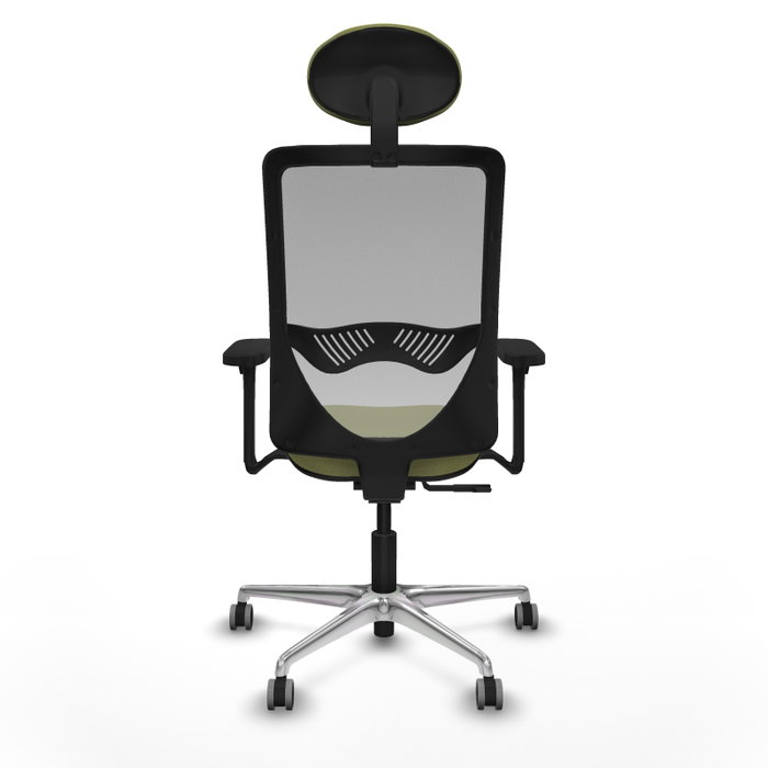 PIQUERAS Y CRESPO Silla de oficina Zulema con Mecanismo Sincro, Verde oliva y Gris