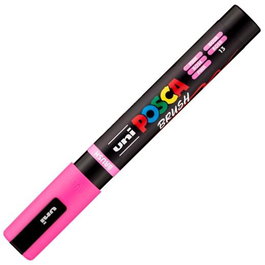 POSCA Marcador Brush PC-5BR Punta M Semiflexible Rosa Base Agua 1-4mm