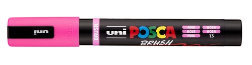 POSCA Marcador PC-5BR Brush Punta Semiflexible Rosa POSCA Marcador PC-5BR Brush Punta Semiflexible Rosa