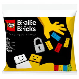 LEGO 30711 Spielspa mit Braille-Steinen (Polybag) - Juego de Construcción con Ladrillos Braille, 10 Piezas, Multicolor, Recomendado 6+ Años