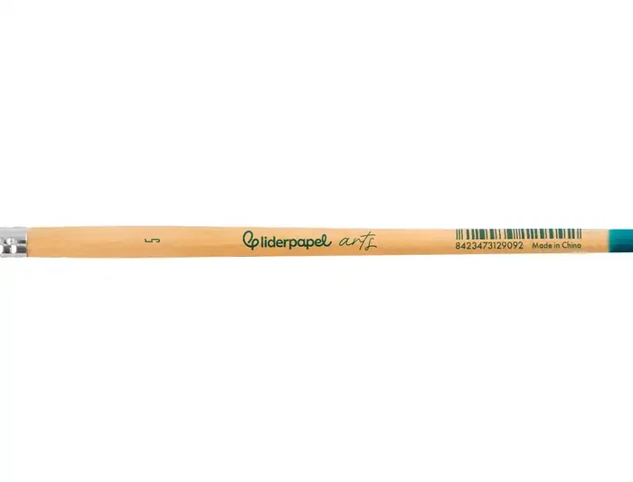 Liderpapel Nº 5 Pincel Punta Filbert Lengua de Gato Pelo Sintético Certificado para Acrílica Acuarela Gouache