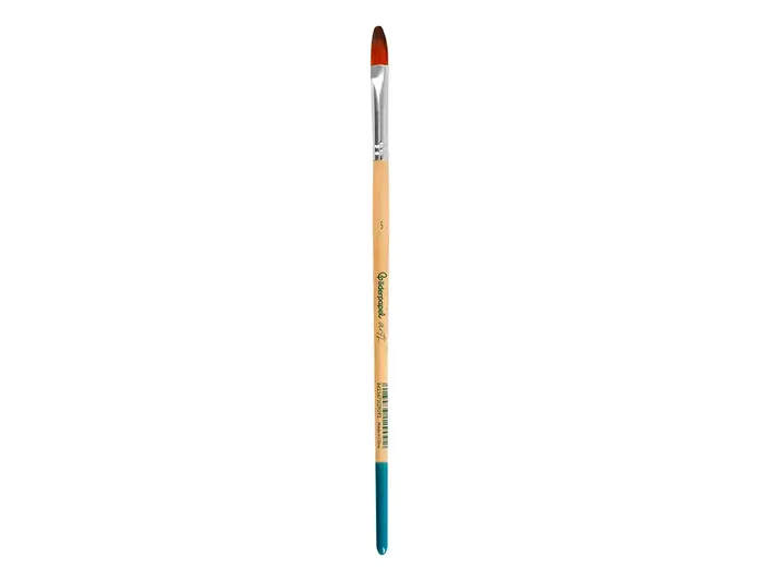 Liderpapel Nº 5 Pincel Punta Filbert Lengua de Gato Pelo Sintético Certificado para Acrílica Acuarela Gouache