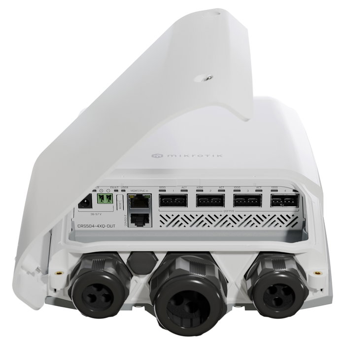 MikroTik CRS504-4XQ-OUT Switch Gestionado L3 16P+4xQSFP28 Montaje en Rack 1U PoE