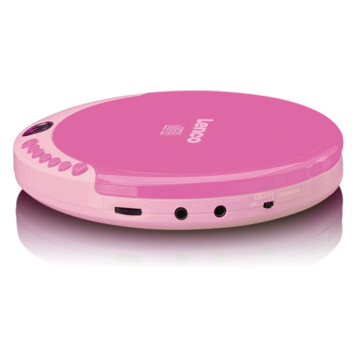Lenco CD-011 Rosa Reproductor de CD Portátil con Altavoces Incorporados