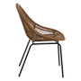 Silla Natural Pe-Acero Salón 53,50 X 61 X 85 cm (Set de 2)