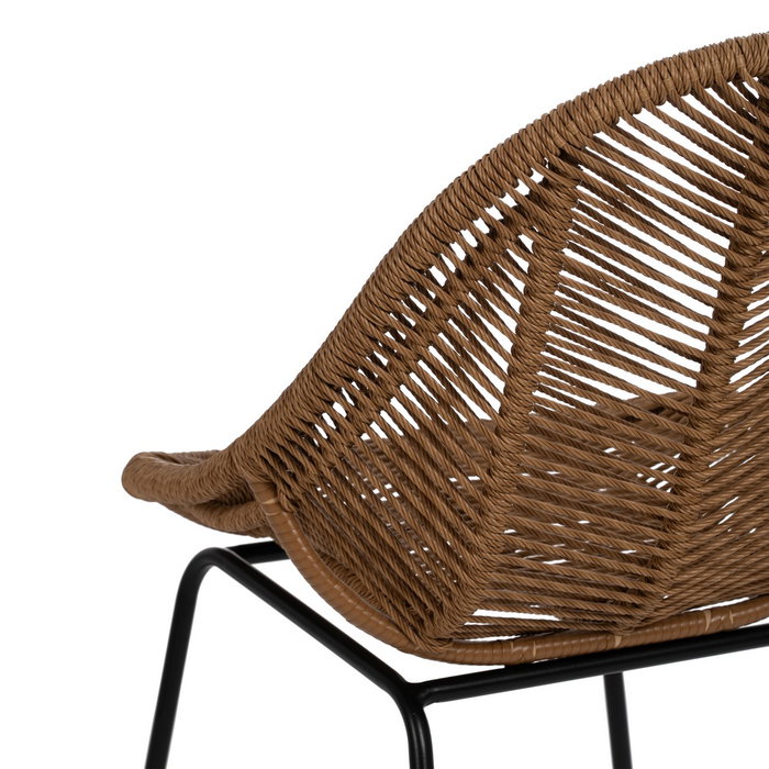 Silla Natural Pe-Acero Salón 53,50 X 61 X 85 cm (Set de 2)