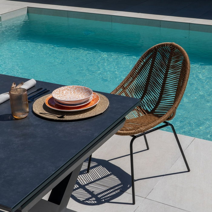 Silla Natural Pe-Acero Salón 53,50 X 61 X 85 cm (Set de 2)
