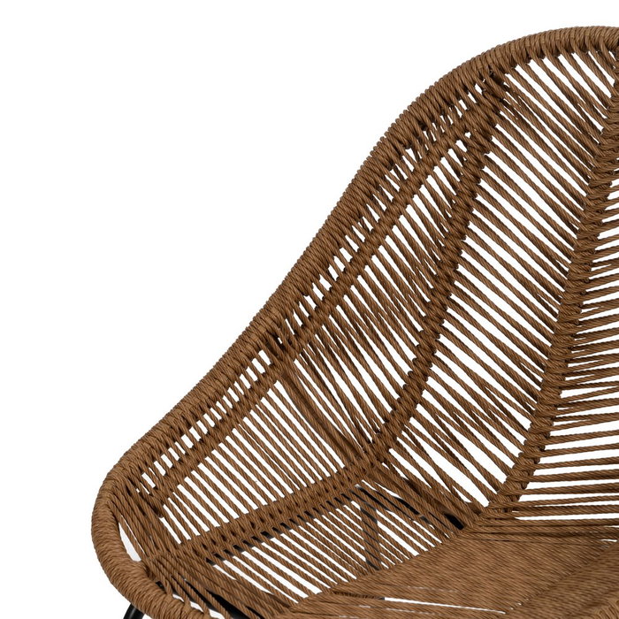 Silla Natural Pe-Acero Salón 53,50 X 61 X 85 cm (Set de 2)