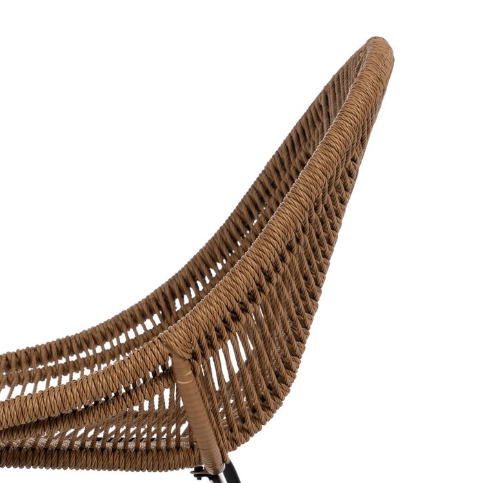 Silla Natural Pe-Acero Salón 53,50 X 61 X 85 cm (Set de 2)