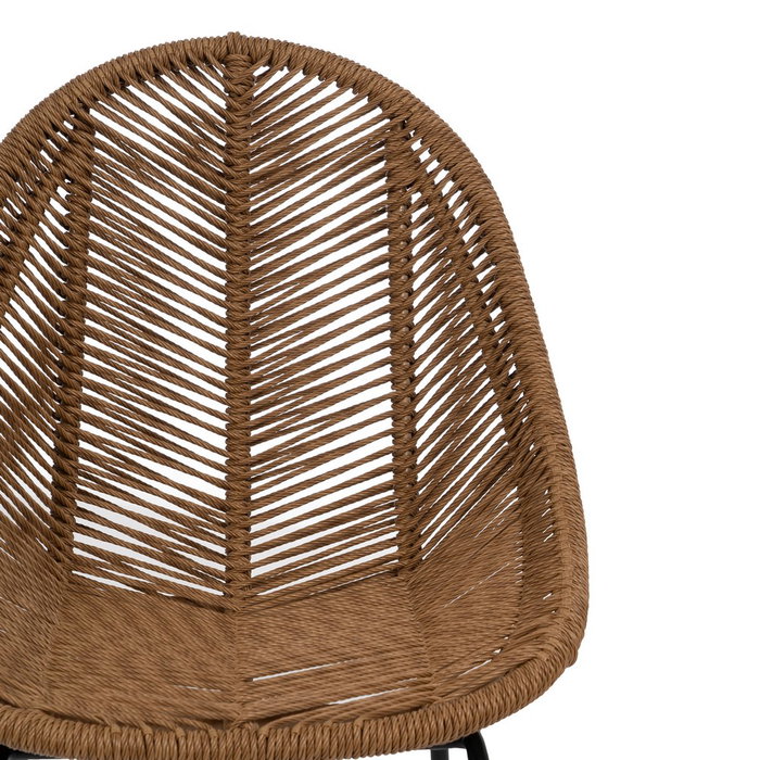 Silla Natural Pe-Acero Salón 53,50 X 61 X 85 cm (Set de 2)