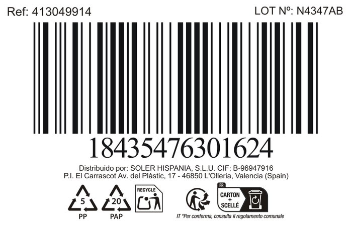 La Mediterranea Vaso Nalon Fiber 400cc (Pack de 36)