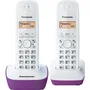 Panasonic Teléfono Inalámbrico KX-TG1612FRF Duo Sin Contestador Blanco Púrpura