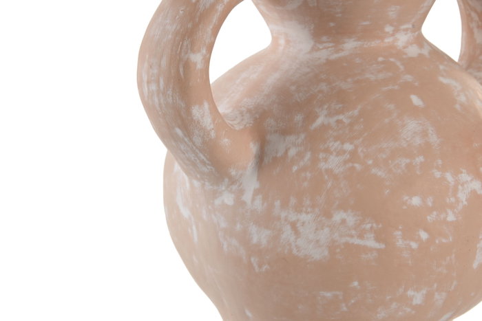 DKD Home Decor Jarrón de Terracota Artesanal con Asa Marrón Claro DKD Home Decor Jarrón de Terracota Artesanal con Asa Marrón Claro