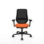 PIQUERAS Y CRESPO Silla de oficina Mardos con mecanismo Sincro/Traslack, Naranja y Negro