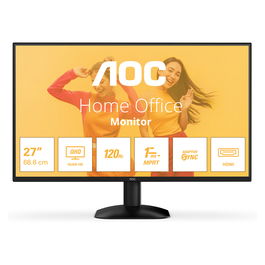 AOC Q27B35S3 Monitor Gaming 27" QHD IPS 2560x1440 120Hz 1ms HDR10 Negro, Pantalla Plana, HDMI 2.0, DisplayPort 1.4, Altura Dinámica Adaptativa
