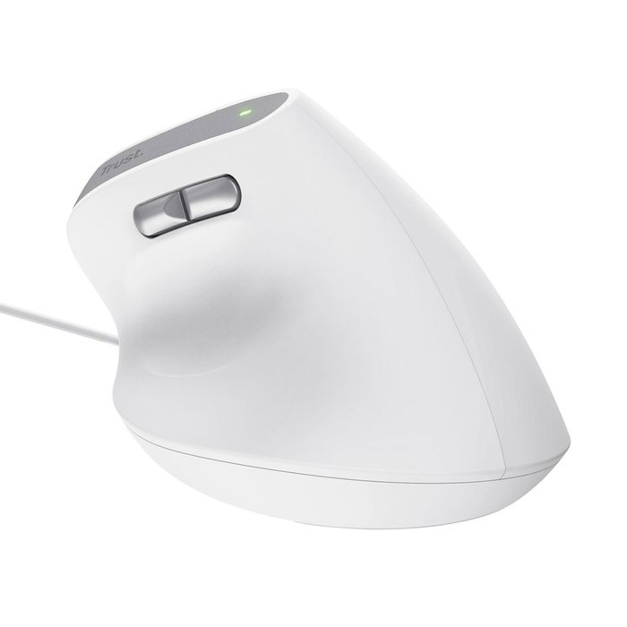 Trust Bayo II Ratón Ergonómico Vertical Blanco