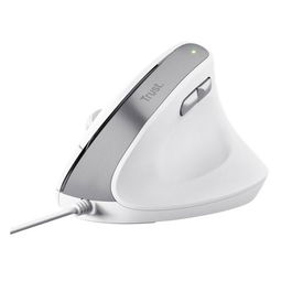 Trust Ratón Ergonómico Vertical Bayo II USB Cable 2400DPI Blanco